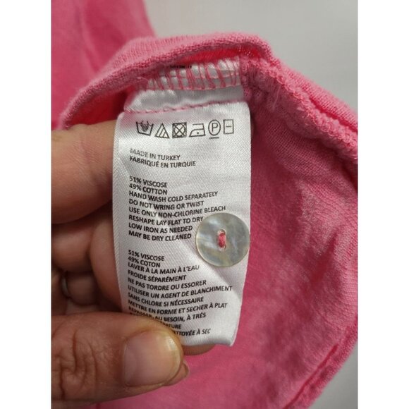 Anthropologie Lilka Womens Lora Blouse Size XS Pink Cropped Ruffle Tiered Sleeve - Picture 6 of 8